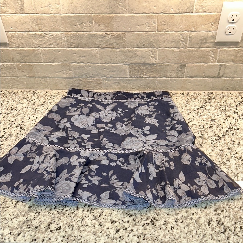 KEEPSAKE the Label Blue Fit and Flare Ruffled Mini Skirt - Picture 2 of 9